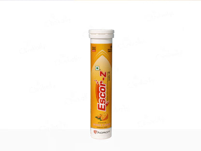 Adroit Escor-Z Sugar-Free Orange Effervescent Tablet with Zinc Immunity